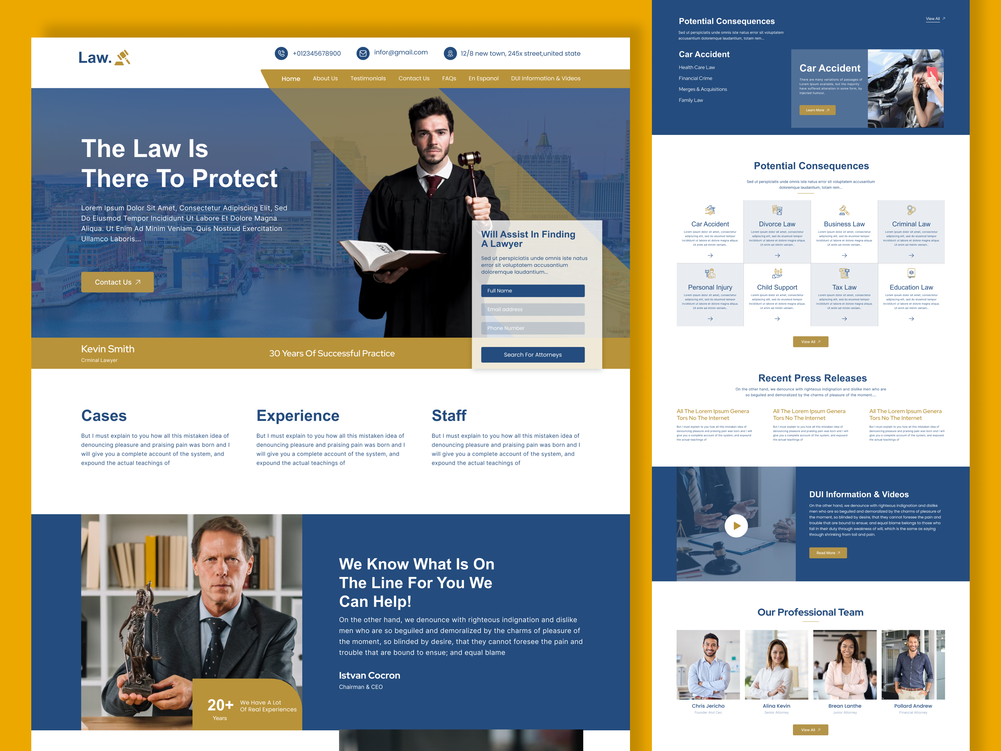 Example of ⚖️attorney And Law Website Design👨⚖️